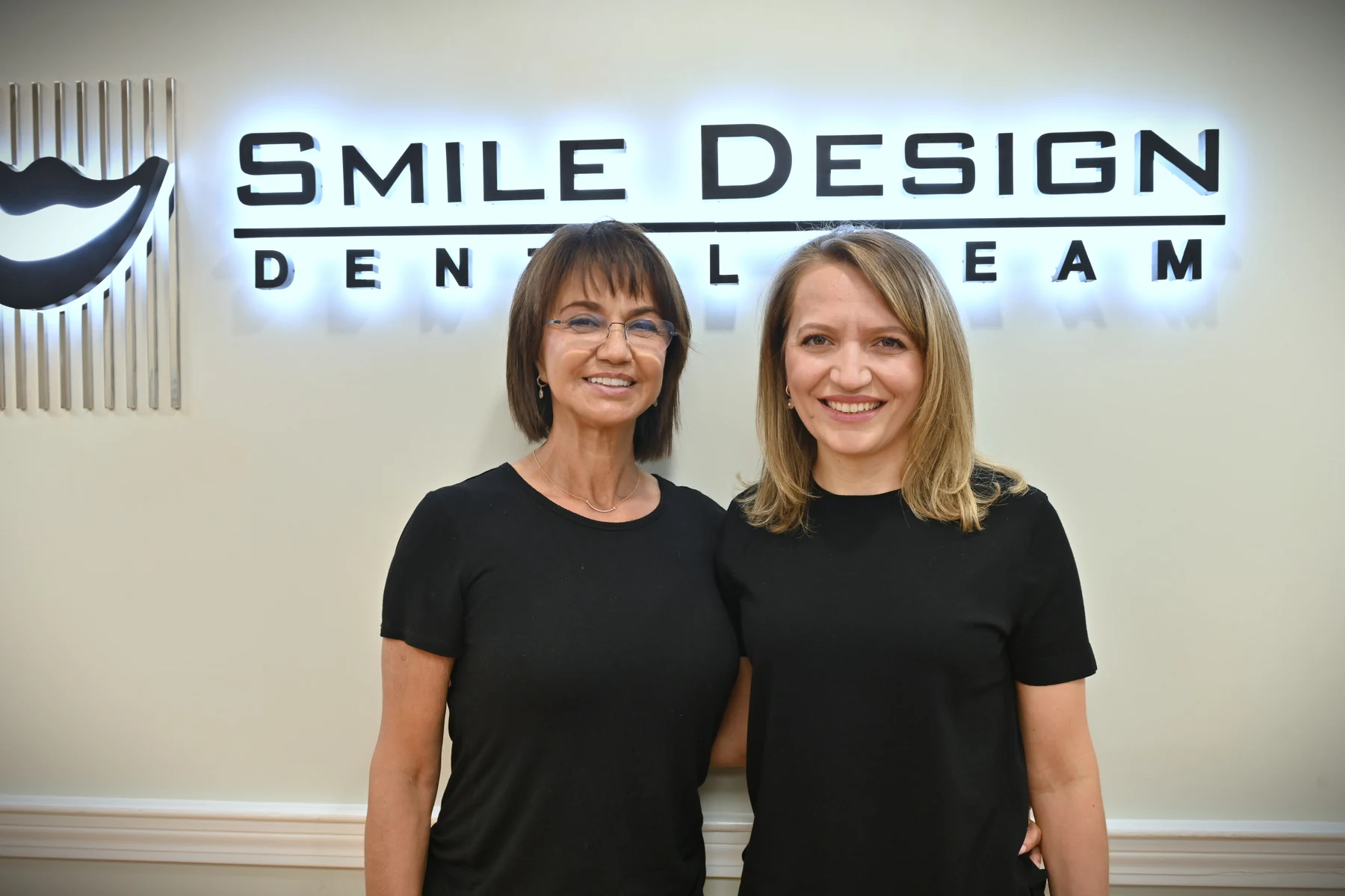 Dr. Luljeta Isedisha and Dr. Sveta Granovsky at Smile Design Dental Team in Dedham